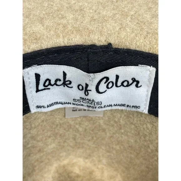 Lack of Color Australia THE MACK Hat Wool Fedora Light Tan Sz S/55 cm - Picture 10 of 10